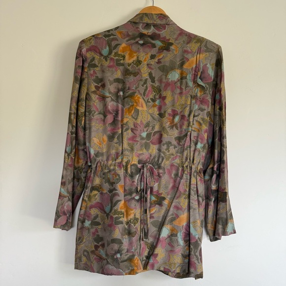 Vintage Georgiou Blazer oversized fit padded shoulders & Skirt Floral Set Size:L - Picture 2 of 6